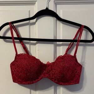 Elegant Red Lace Bra